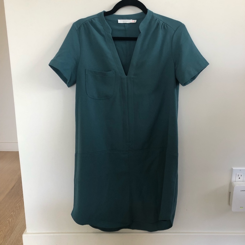 All in favor - Hailey Crepe Shift Dress - Teal